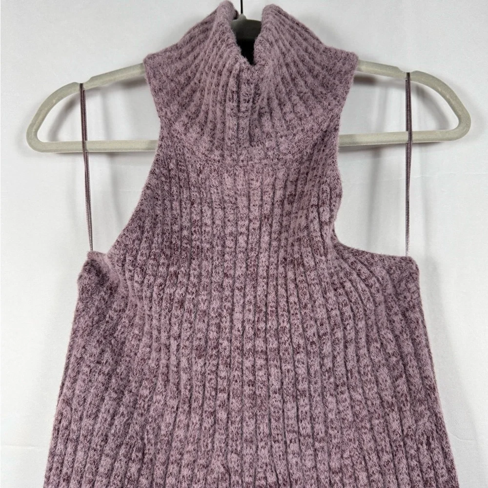 Free People Claude Mini Dress Pull On Oversized Turtleneck Soft‎ Stretch Knit M
